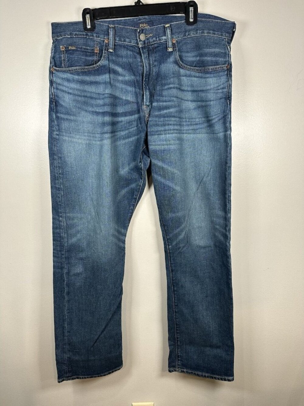 Polo Ralph Lauren Hampton Straight Jeans 35 x 32 Medium Wash Denim Relaxed Fit